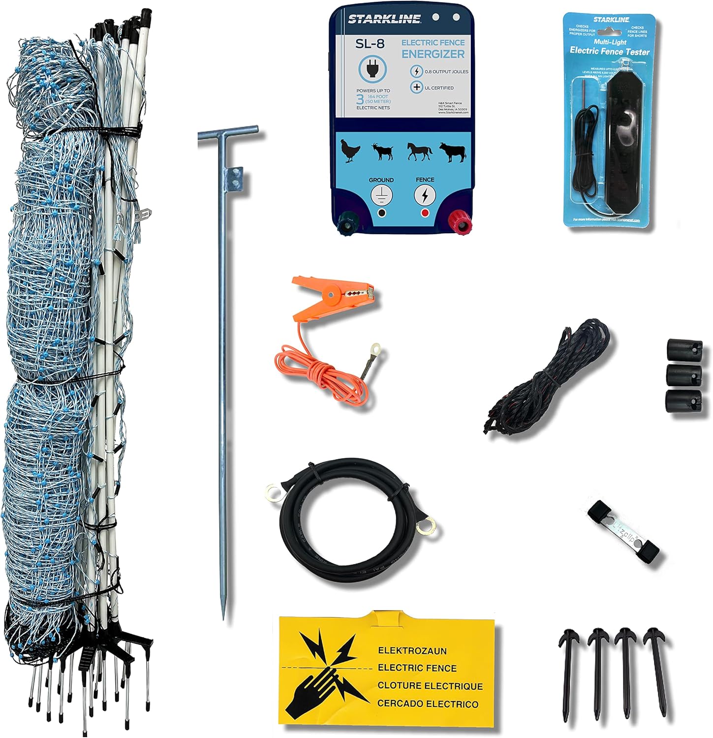 Sheep and Goat Netting AC Electric Fence Kit