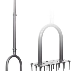 Walensee Manual Lawn Aerator Tool with 15 Iron Spikes, Garden Spike Aerator
