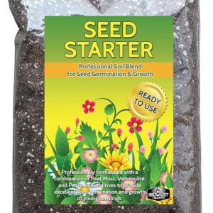 Seed Starter Soil Mix for Germination and Growth, Made in USA, 4 Dry Quarts