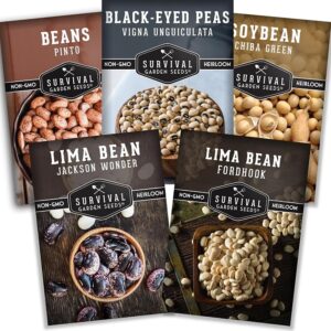 Dry Bean Seeds for Planting – 5 Varieties - Survival Garden Seeds